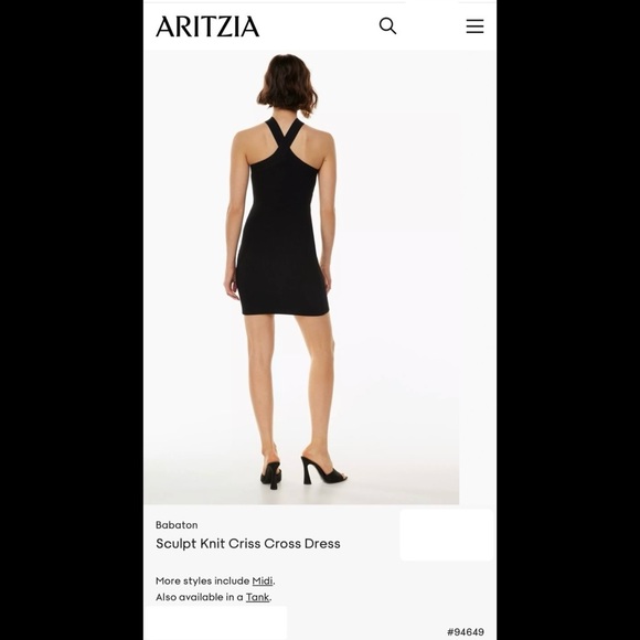 ❤️ ARITZIA Rich Maroon (Bordeaux / Wine) - LARGE - Sculpt Knit Criss Cross Dress - Picture 6 of 16